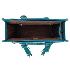 Montana West Tool Fringe Collection Concealed Carry Wide Tote - Cowhide and Conchos