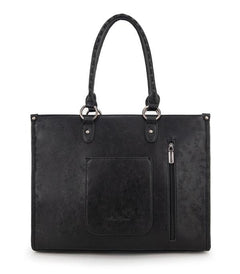 Montana West Tool Fringe Collection Concealed Carry Wide Tote - Cowhide and Conchos