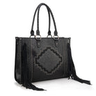Montana West Tool Fringe Collection Concealed Carry Wide Tote - Cowhide and Conchos