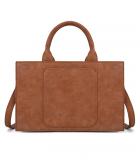 Montana West Tooled Tote Crossbody Bag - Brown - Cowhide and Conchos