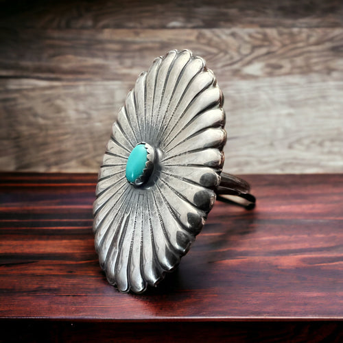 Nashville Concho Ring - Cowhide and Conchos