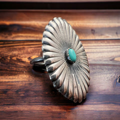 Nashville Concho Ring - Cowhide and Conchos