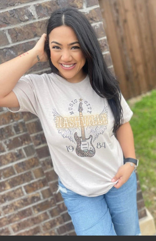 Nashville T-shirt - Cowhide and Conchos