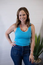 NikiBiki Clean Line Square Neck Top - 5 colors available - Cowhide and Conchos