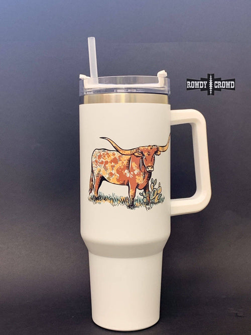 No Bull Tumbler - Cowhide and Conchos
