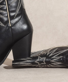 OASIS SOCIETY Emersyn - Starburst Embroidery Boots - Cowhide and Conchos