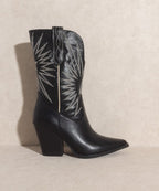 OASIS SOCIETY Emersyn - Starburst Embroidery Boots - Cowhide and Conchos