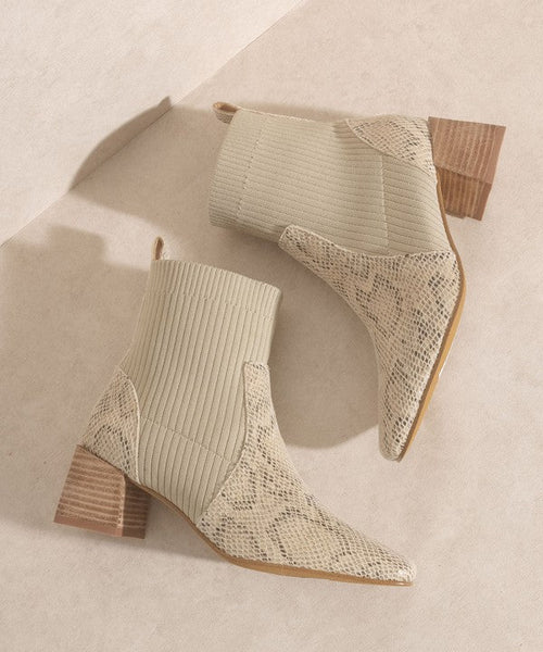 OASIS SOCIETY Geraldine - Sock Bootie - Cowhide and Conchos
