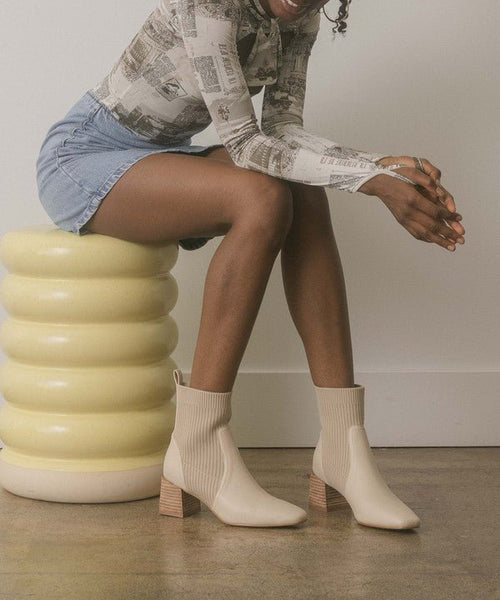 OASIS SOCIETY Geraldine - Sock Bootie - Cowhide and Conchos