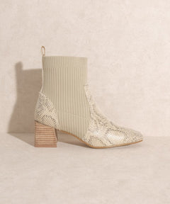 OASIS SOCIETY Geraldine - Sock Bootie - Cowhide and Conchos