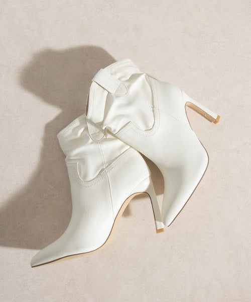Oasis Society Kate - Slim Heel Booties - Cowhide and Conchos