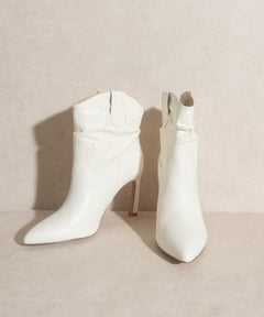 Oasis Society Kate - Slim Heel Booties - Cowhide and Conchos