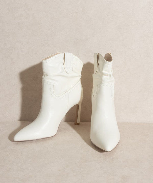 Oasis Society Kate - Slim Heel Booties - Cowhide and Conchos