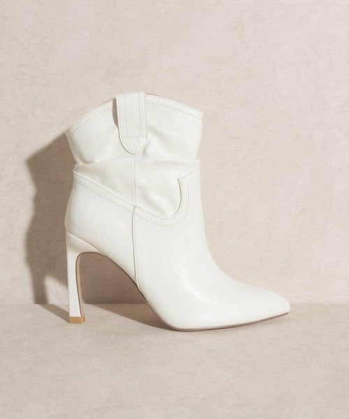 Oasis Society Kate - Slim Heel Booties - Cowhide and Conchos