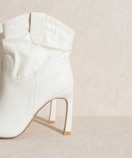 Oasis Society Kate - Slim Heel Booties - Cowhide and Conchos