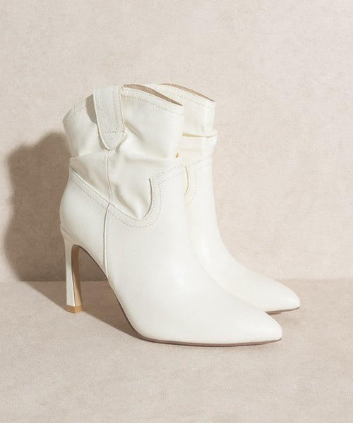 Oasis Society Kate - Slim Heel Booties - Cowhide and Conchos