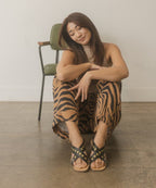 OASIS SOCIETY Kylie - Studded Cross Band Sandal - Cowhide and Conchos