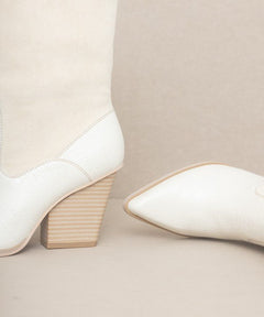 OASIS SOCIETY Marseille - Loose Fit Western Boots - Cowhide and Conchos