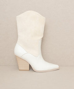 OASIS SOCIETY Marseille - Loose Fit Western Boots - Cowhide and Conchos