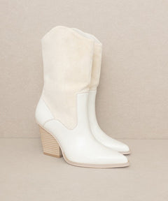 OASIS SOCIETY Marseille - Loose Fit Western Boots - Cowhide and Conchos