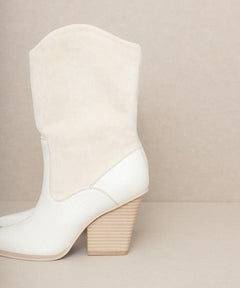 OASIS SOCIETY Marseille - Loose Fit Western Boots - Cowhide and Conchos