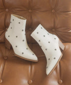 OASIS SOCIETY Star Studded Western Boots - Cowhide and Conchos