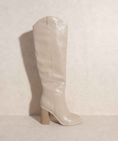 OASIS SOCIETY Stephanie - Knee - High Boots - Cowhide and Conchos