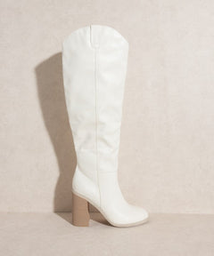 OASIS SOCIETY Stephanie - Knee - High Boots - Cowhide and Conchos