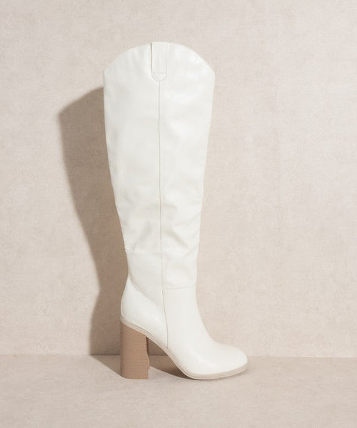 OASIS SOCIETY Stephanie - Knee - High Boots - Cowhide and Conchos