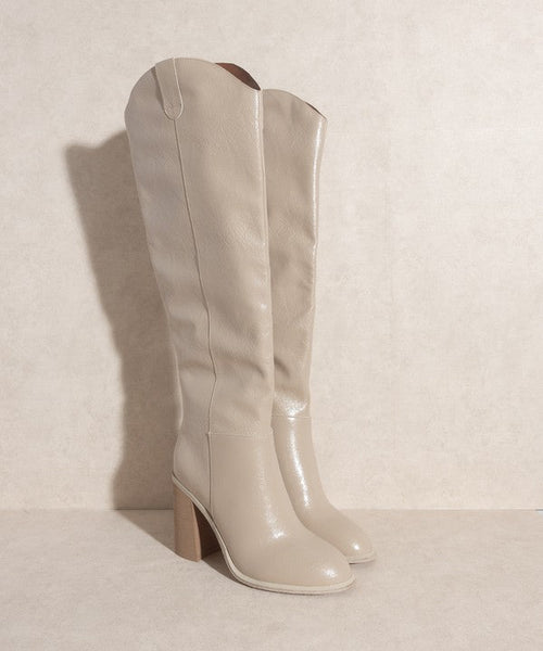 OASIS SOCIETY Stephanie - Knee - High Boots - Cowhide and Conchos