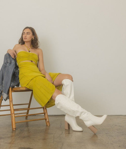 OASIS SOCIETY Stephanie - Knee - High Boots - Cowhide and Conchos