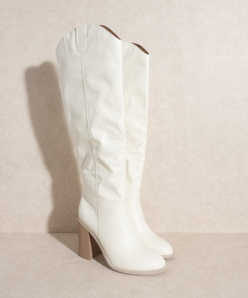 OASIS SOCIETY Stephanie - Knee - High Boots - Cowhide and Conchos