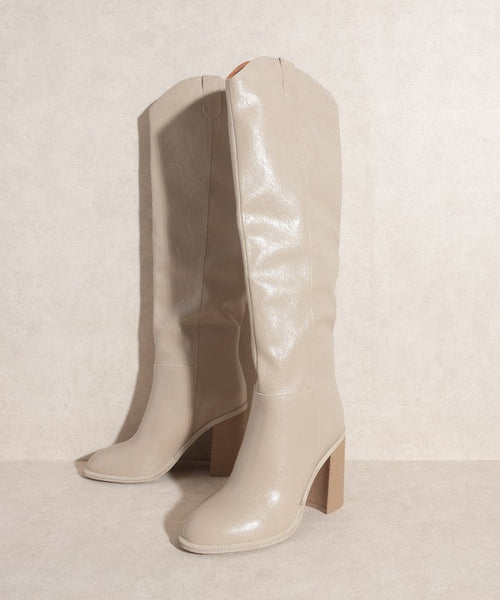 OASIS SOCIETY Stephanie - Knee - High Boots - Cowhide and Conchos