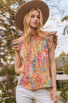 Oddi Boho Printed Blouse - Small and Large available - Cowhide and Conchos