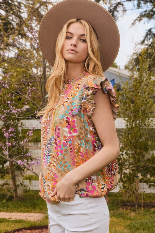 Oddi Boho Printed Blouse - Small and Large available - Cowhide and Conchos