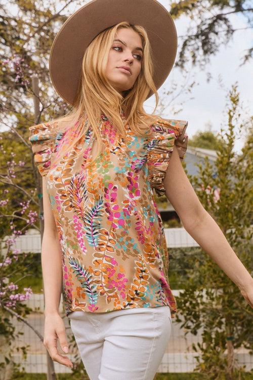 Oddi Boho Printed Blouse - Small and Large available - Cowhide and Conchos