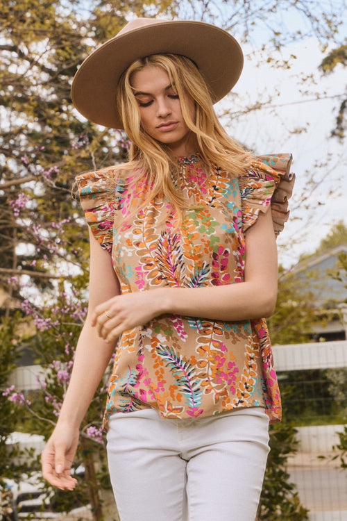 Oddi Boho Printed Blouse - Small and Large available - Cowhide and Conchos