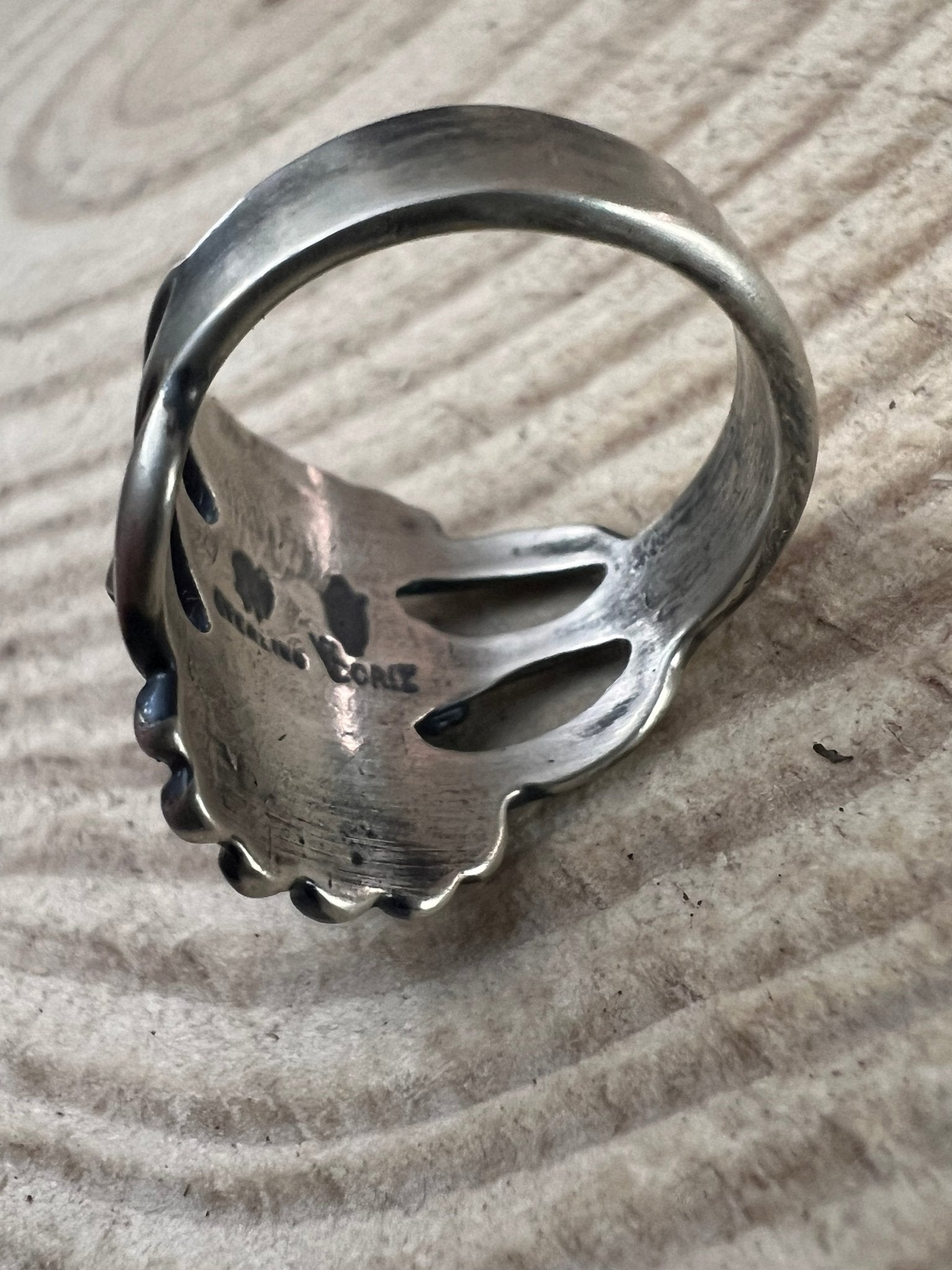Orange Spiny Sunray Ring by Victor Coriz - Size 8.5 - Cowhide and Conchos