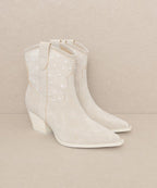 Pearl Studded Western Boots by OASIS SOCIETY Cannes - Cowhide and Conchos
