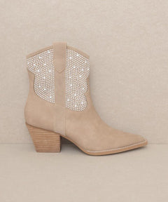 Pearl Studded Western Boots by OASIS SOCIETY Cannes - Cowhide and Conchos