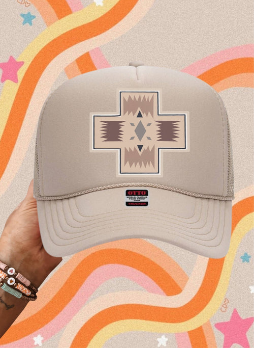 Pendleton Mountain Trucker Hat - Cowhide and Conchos