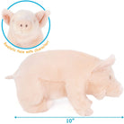 Perla The Pig | 11 Inch Stuffed Animal Plush - Cowhide and Conchos