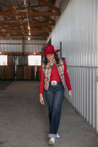 Plaid Check Print Vest - Small and Medium remaining - Cowhide and Conchos