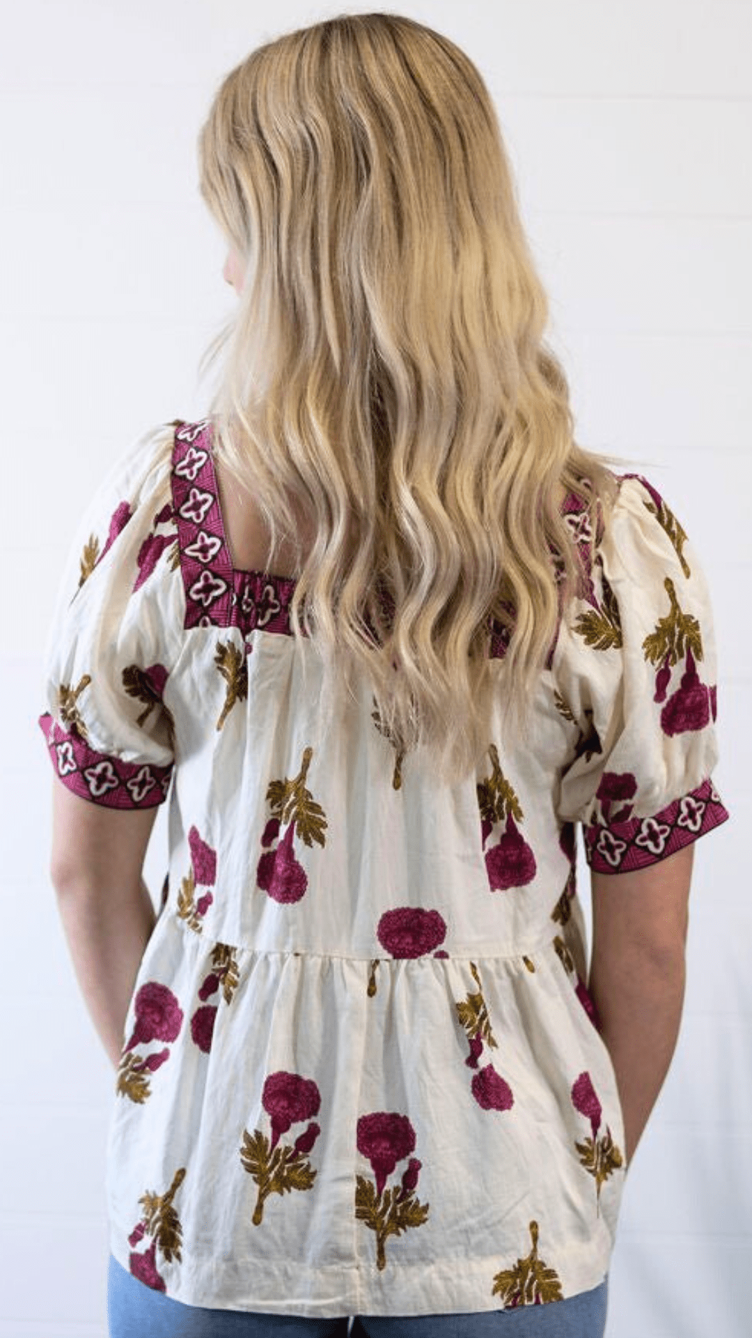Prairie Marigold Blouse - Cowhide and Conchos