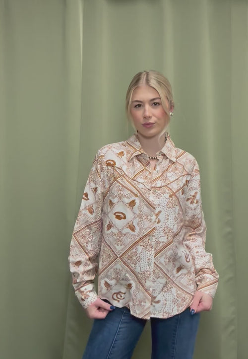 Western Bandana Button-Up Shirt