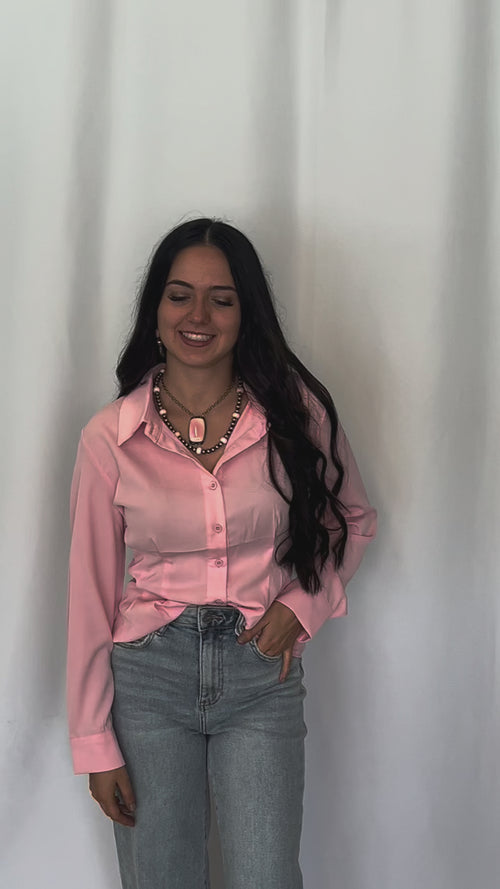 Mercedes Soft Pink Button Down Shirt