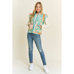 Quilted Ruffle Vest - Cowhide and Conchos