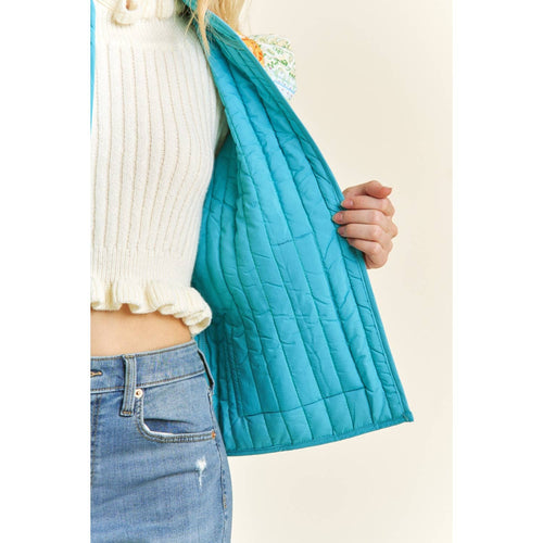 Quilted Ruffle Vest - Cowhide and Conchos