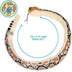 Rambo The Rattlesnake 4.5 FT - Cowhide and Conchos