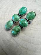 Randy Billy Navajo Sonoran Mountain Turquoise & Sterling Silver Earrings — 1 3/8" × 1/2" (Hallmarked, Heirloom) - Cowhide and Conchos